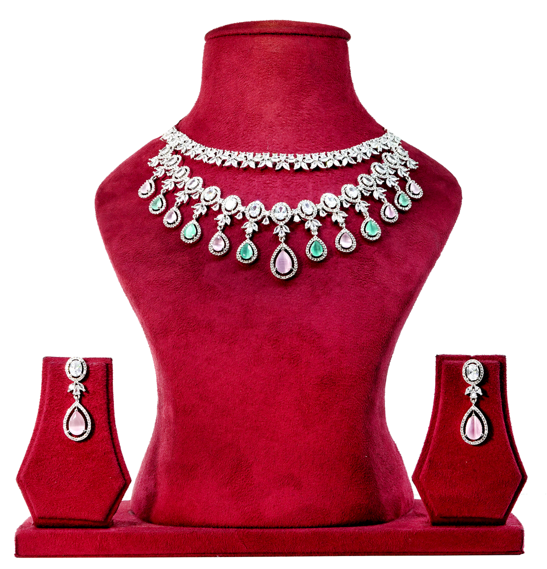 AMAITA EXCLUSIVE AMERICAN DIAMOND DROP SET