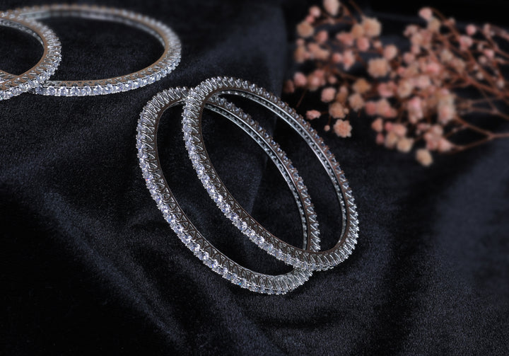 american diamond solitare look bangles